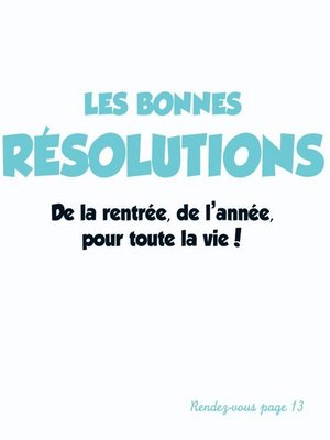 cover image of Les bonnes résolutions